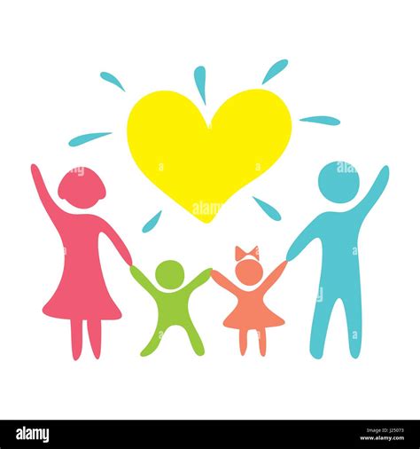 Una Feliz Familia Cristiana Basada En El Amor Para Cada Uno De Los