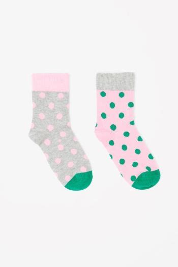 Two Pairs Of Dotted Socks Baby Kids Small Wardrobe Kids