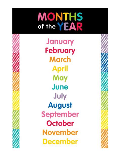 Color My Classroom Days Of The Week And Months Of The