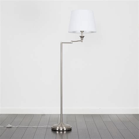 Traditional Swing Arm Floor Lamp Adjustable Standard Light Living Room