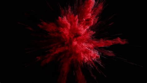 Cg Animation Red Powder Explosion On Stock Footage Video 100 Royalty