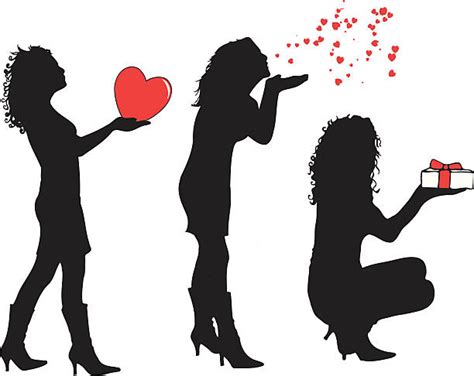 Blowing Kisses Silhouette Stock Photos Pictures And Royalty Free Images