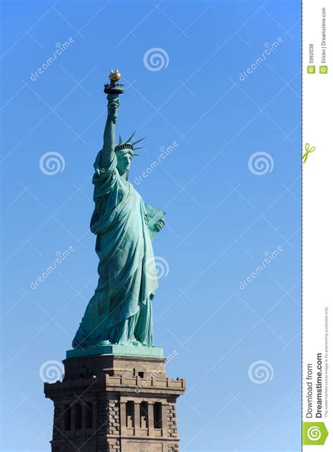 Statue Of Liberty On Pedestal Stock Photo Image Of