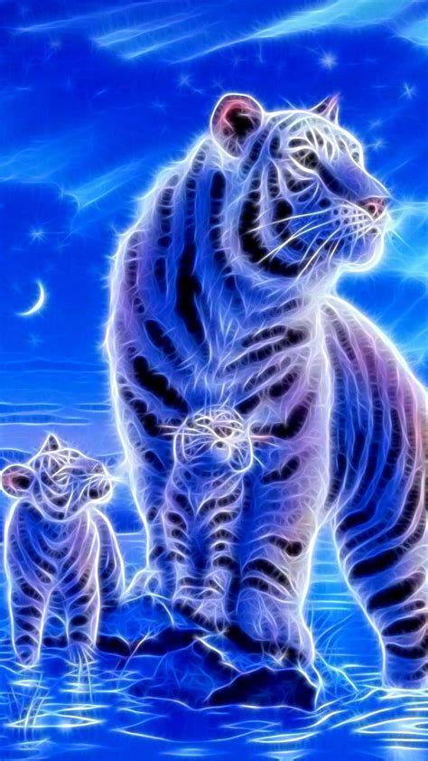 Neon Animal Wallpapper Download Neon Animals Cool Tigers Roaring Page