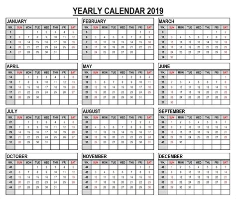 Number Of Weeks In A Year Calendar
