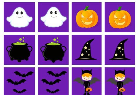 Free Printable Halloween Memory Game Everyday Shortcuts Halloween