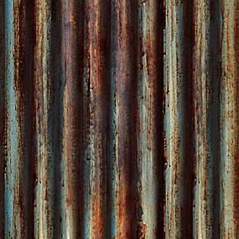 Dirty Rusted Corrugated Metal Texture Seamless 10004