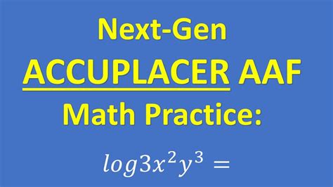 ACCUPLACER Next Generation Advance Algebra And Functions AAF Practice