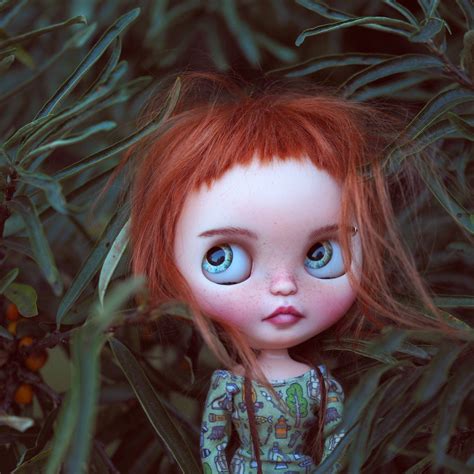 Kerryooak Custom Blythe Doll With Mohair Wig Etsy Ooak Face