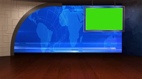 News 293 Tv Studio Set Virtual Green Screen Background Loop Images