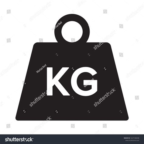 Kilogram Weight Mass Unit Flat Vector Stock Vector Royalty Free