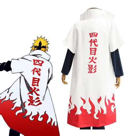 Anime Naruto Costume 4th Hokage Cloak Cosplay Robe Naruto Costumes