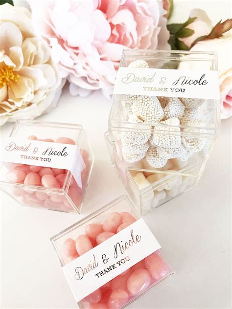 Personalized Acrylic Favor Boxes Clear Favor Boxes Wedding Image 1
