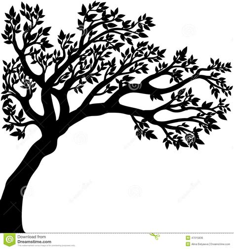 Oak Tree Silhouette Clip Art At Getdrawings Free Download