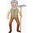 Old Farmer Man Cartoon Character Holding Rake Garden Tool 2290076 