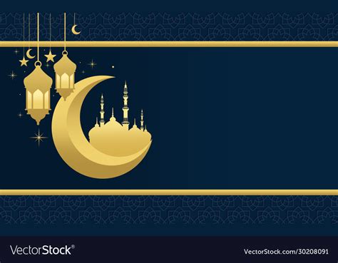 Islamic Background Design For Ramadan Kareem Vector Image