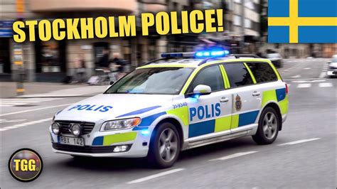 [stockholm] Swedish Police Cars In Action Collection Youtube
