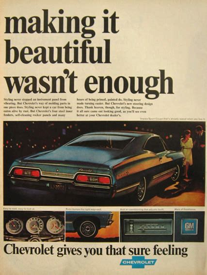 1967 Chevy Impala Sport Coupe Ad Vintage Chevy Ads