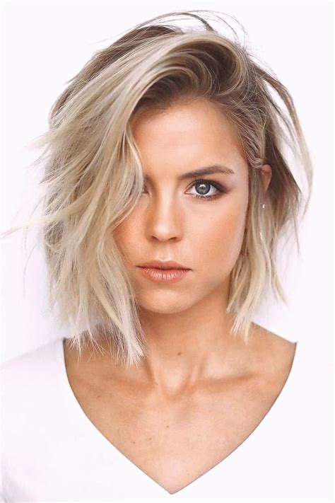 short messy bob with side part our collection of short hair trends 2018 will surprise you y