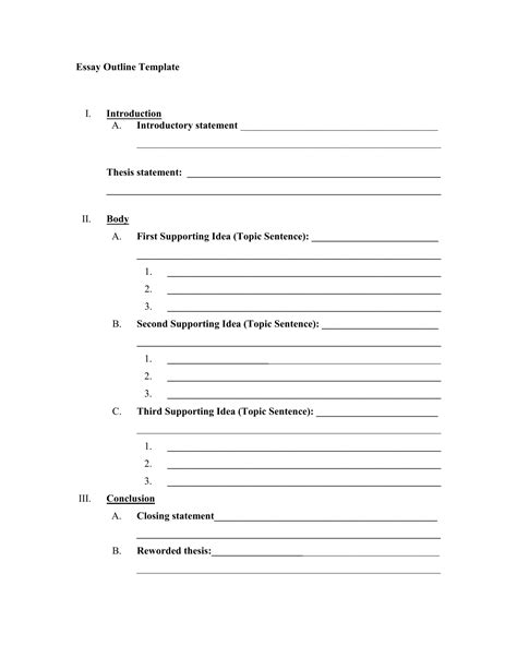 Blank Outline Template Pdf Download