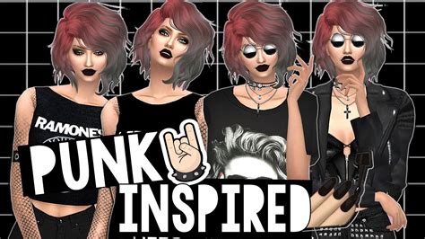 Sims 4 Create A Sim Punk Inspired Featfunstuff Youtube