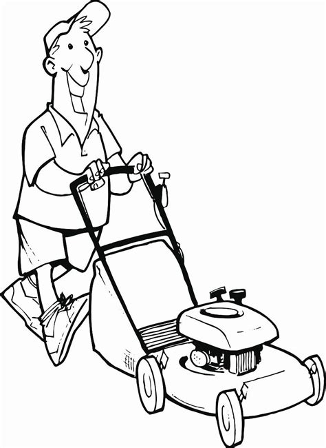 Lawn Mower Coloring Pages Coloring Home