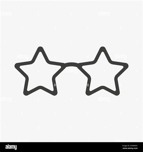 Star Shaped Glasses Vector Icon White Background Stock Vector Image And Art Alamy