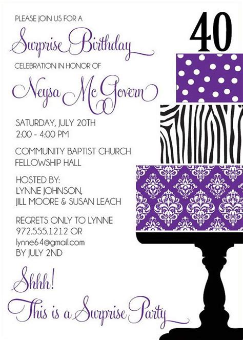 invitations  birthday party  adults