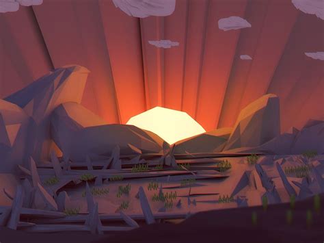 When The Sun Comes Down Lowpoly By Rafał Urbański 3d Design Game