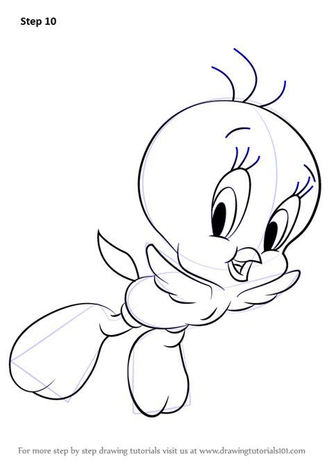 Step By Step How To Draw Tweety From Looney Tunes Drawingtutorials101