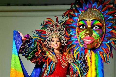 jeanine brandt of trinidad and tobago brings carnival as her national costume for miss world