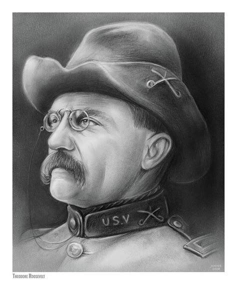 President Teddy Roosevelt Drawing By Greg Joens Pixels Merch
