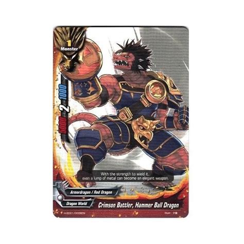 Future Card Buddyfight Card H Sd01 0006 Crimson Battler Hammer Ball