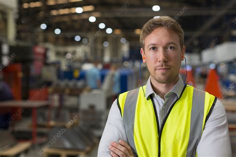 Portrait Serious Supervisor In Factory Stock Image F0160257