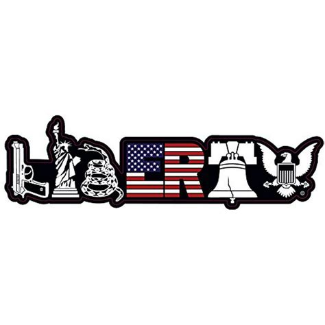 Patriotic Liberty Decal Bumper Sticker Conservative Car Or Truck