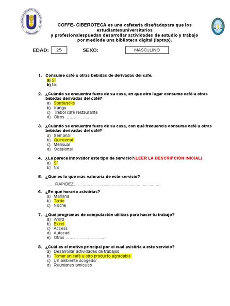 Cuestionario Ejemplos De Preguntas Para Una Encuesta Nuevo Ejemplo