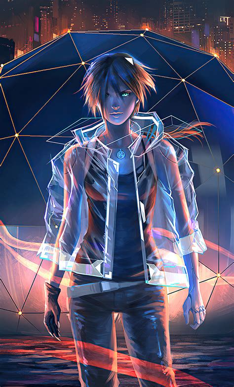1280x2120 Night City Anime Boy 4k Iphone 6 Hd 4k Wallpapers Images