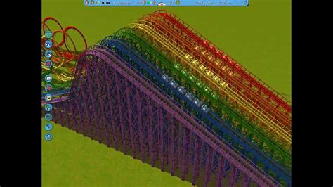 Roller Coaster Tycoon 3 Wooden Rainbow Death Coaster Youtube