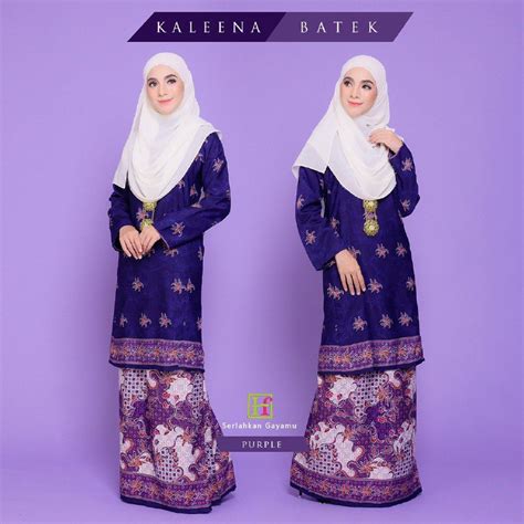 Selain unik, penggunaan baju kurung batik juga membuat penampilan semakin elegan. BAJU KURUNG PAHANG BATIK BALI KALEENA PURPLE | Saeeda ...