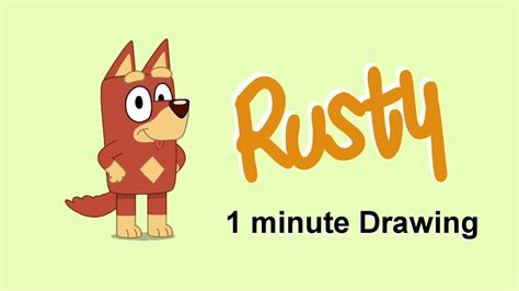 Rusty Is One Of Blueys Closer Friends Drawing Disney Junior