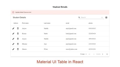 Material Ui Table In React How To Use Material Table In React Js Designinte Com
