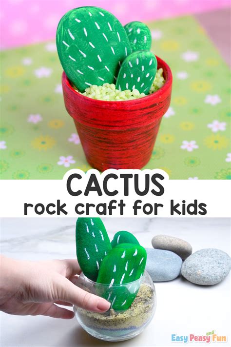 Water half as frequently as you do during the growing season during this period. DIY Rock Cactus Craft - Painting Stones - Easy Peasy and Fun