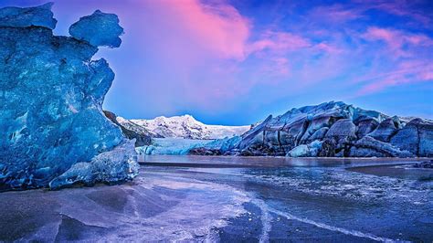 1366x768px 720p Free Download Vatna Glacier Iceland Sky Winter