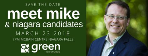 Join The Niagara Green Candidates And Meet Ontario Green Party Leader