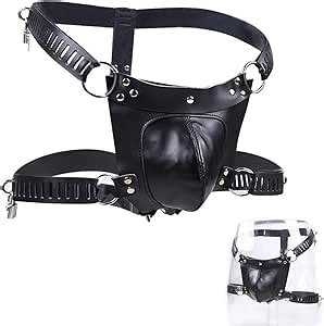 Chastity Belt For Man Male Chastity Thong Pants With Chasity Cage Adult Mens Leather Bondage