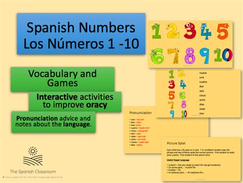 Learn Numbers In Spanish 1 10 With Fun Activities Teaching Resources
