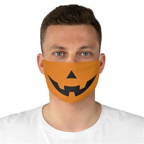 Jack O Lantern Face Mask Pumpkin Face Mask Halloween Mask Etsy