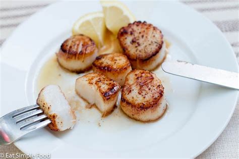 Like most seafood, scallops are relatively low in calories, fat, and cholesterol. Easy Buttery Scallops | Recipe | Scallop recipes