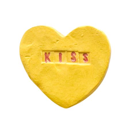 Kiss Conversation Heart Yellow Efg Private Collections