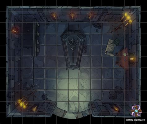 Crypt Battle Map By Hassly On Deviantart Dungeon Maps Tabletop Rpg